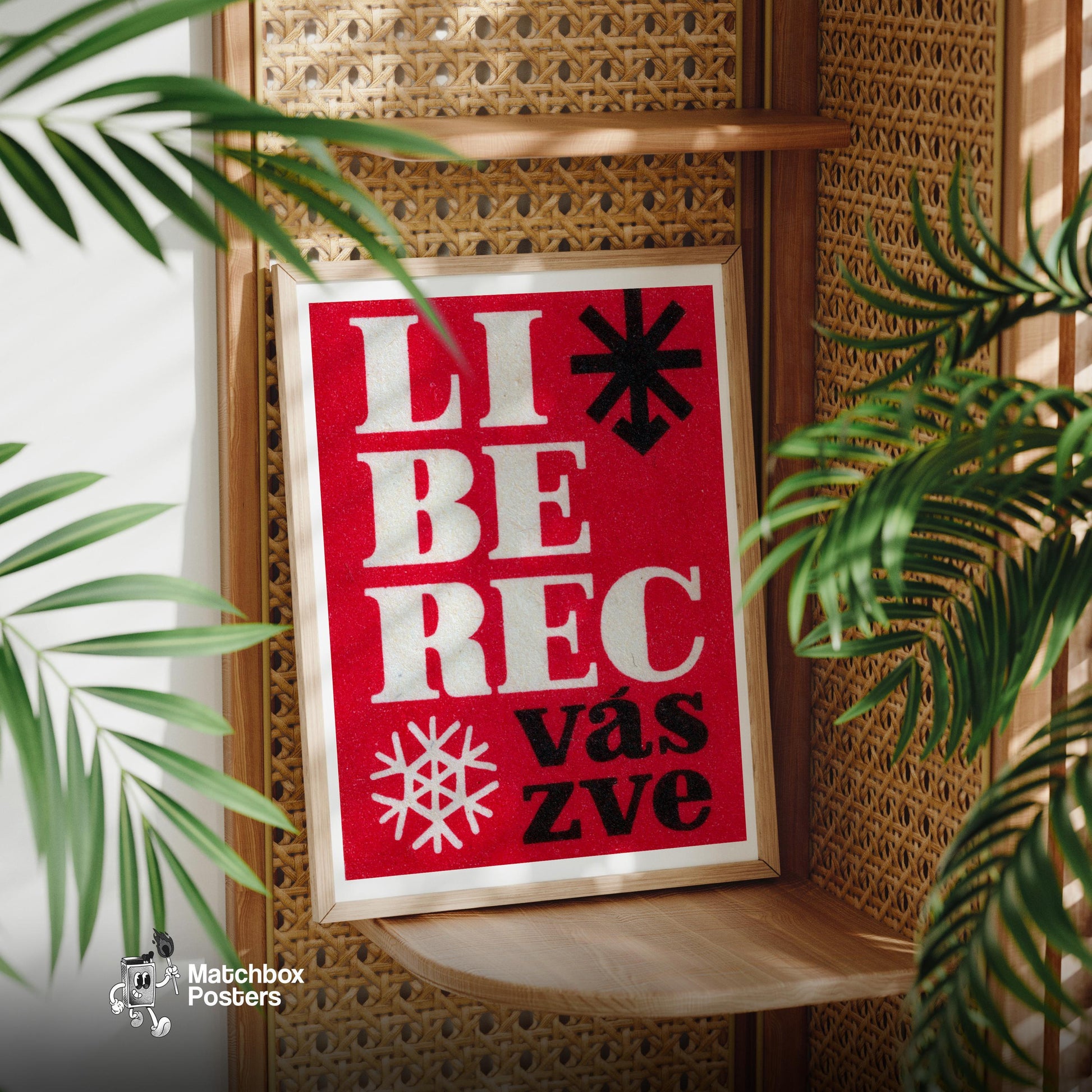 Librec Invites You - vintage matchbox label print - office wall