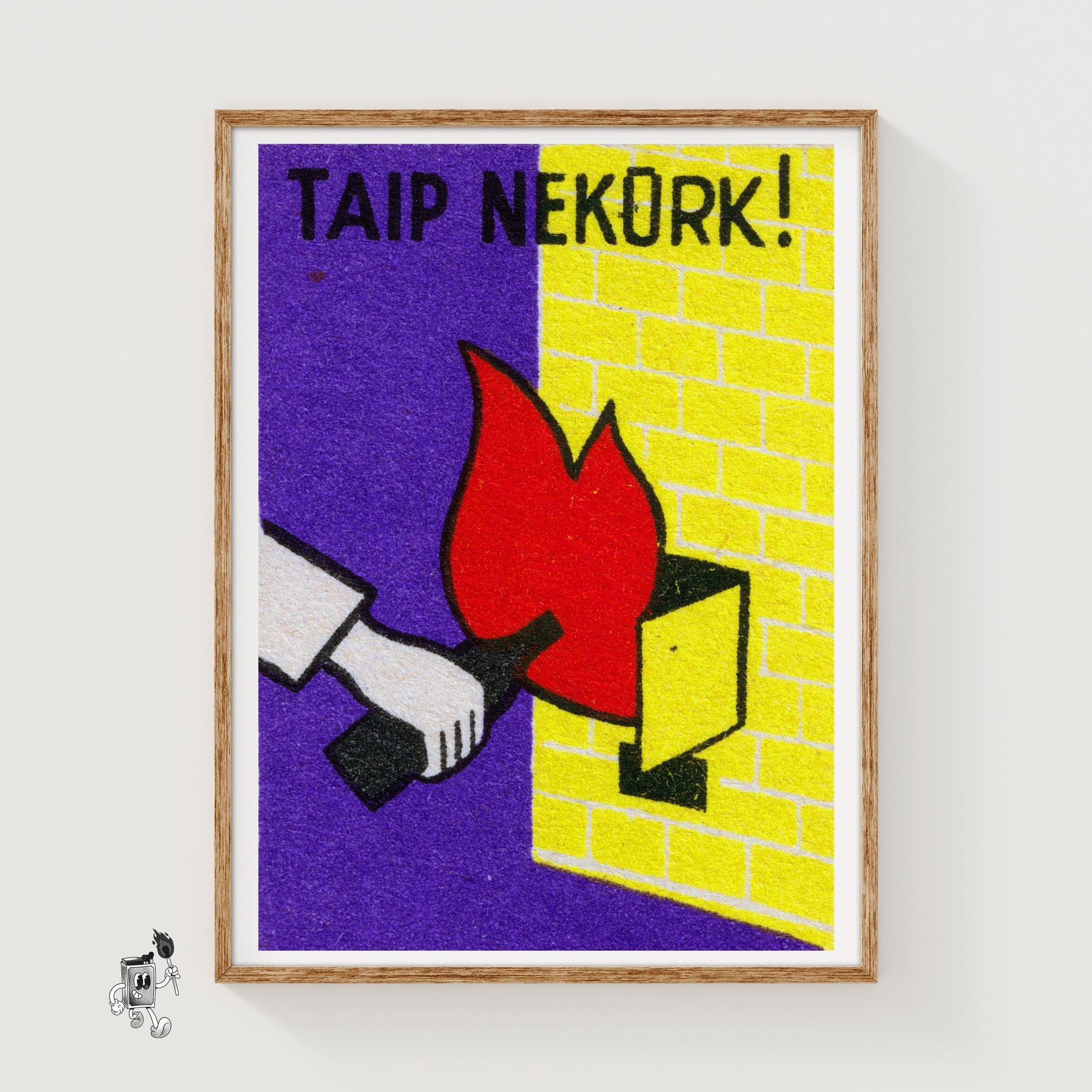 Don't Burn Bottles - vintage matchbox label print