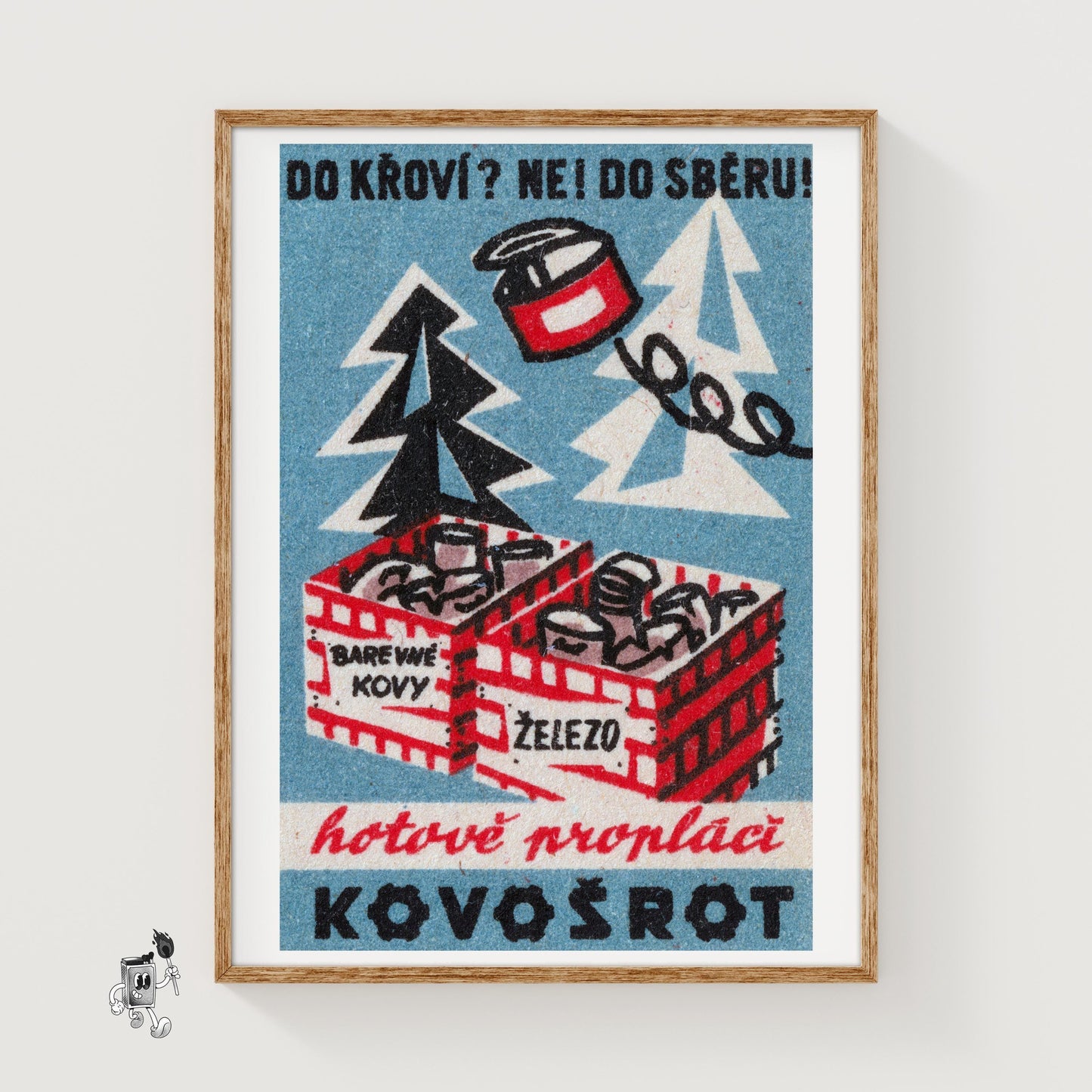 Collect Scrap Metal - vintage matchbox label print