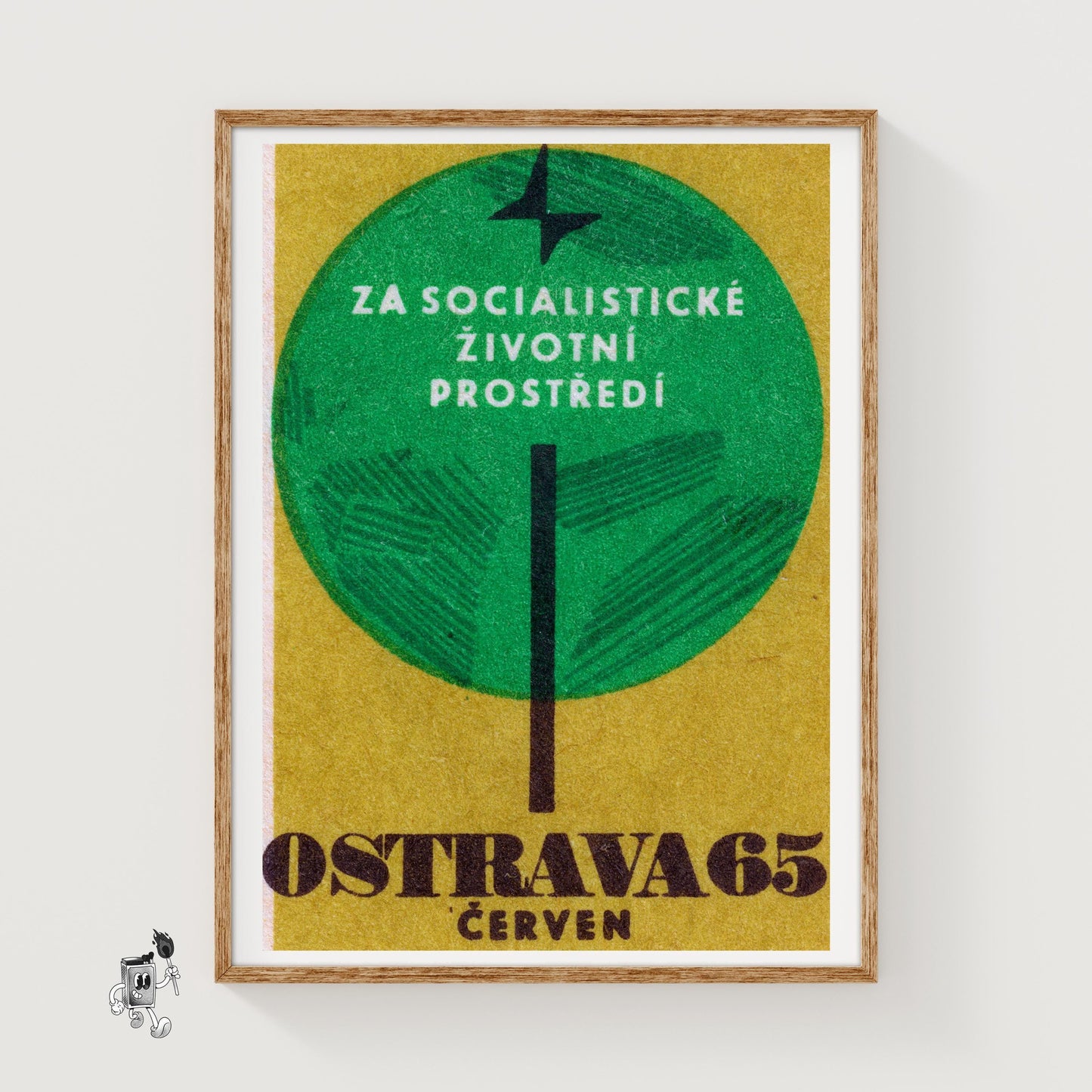 Socialism Trees - vintage matchbox label print