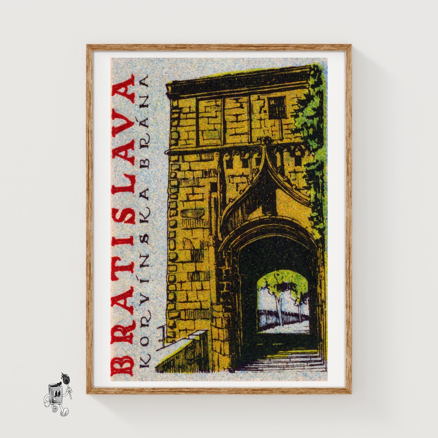 Historic Archway - vintage matchbox label print