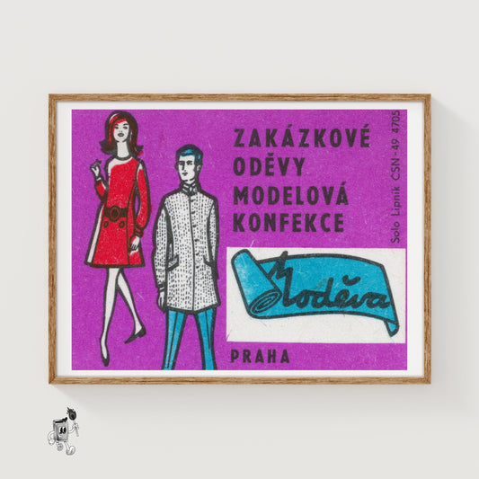 Custom Clothes Store - vintage matchbox label print