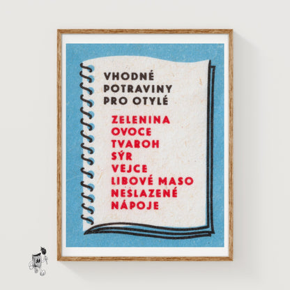 Text Czechoslovakia Mid-Century Matchbox Label - vintage matchbox label print
