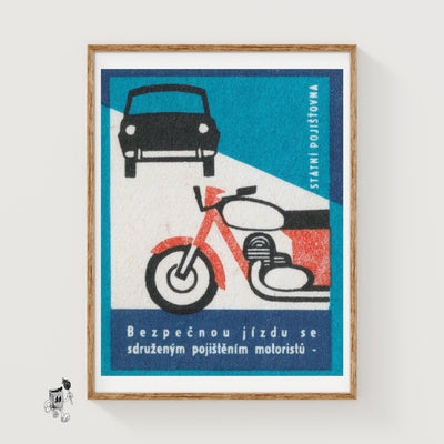 Motorcycle and Car
