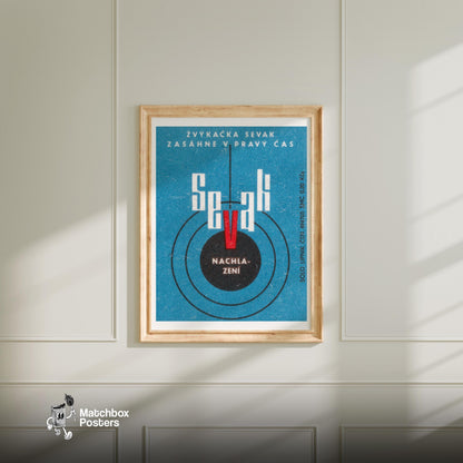 Flu Medication Advertizement - vintage matchbox label print - bedroom mockup