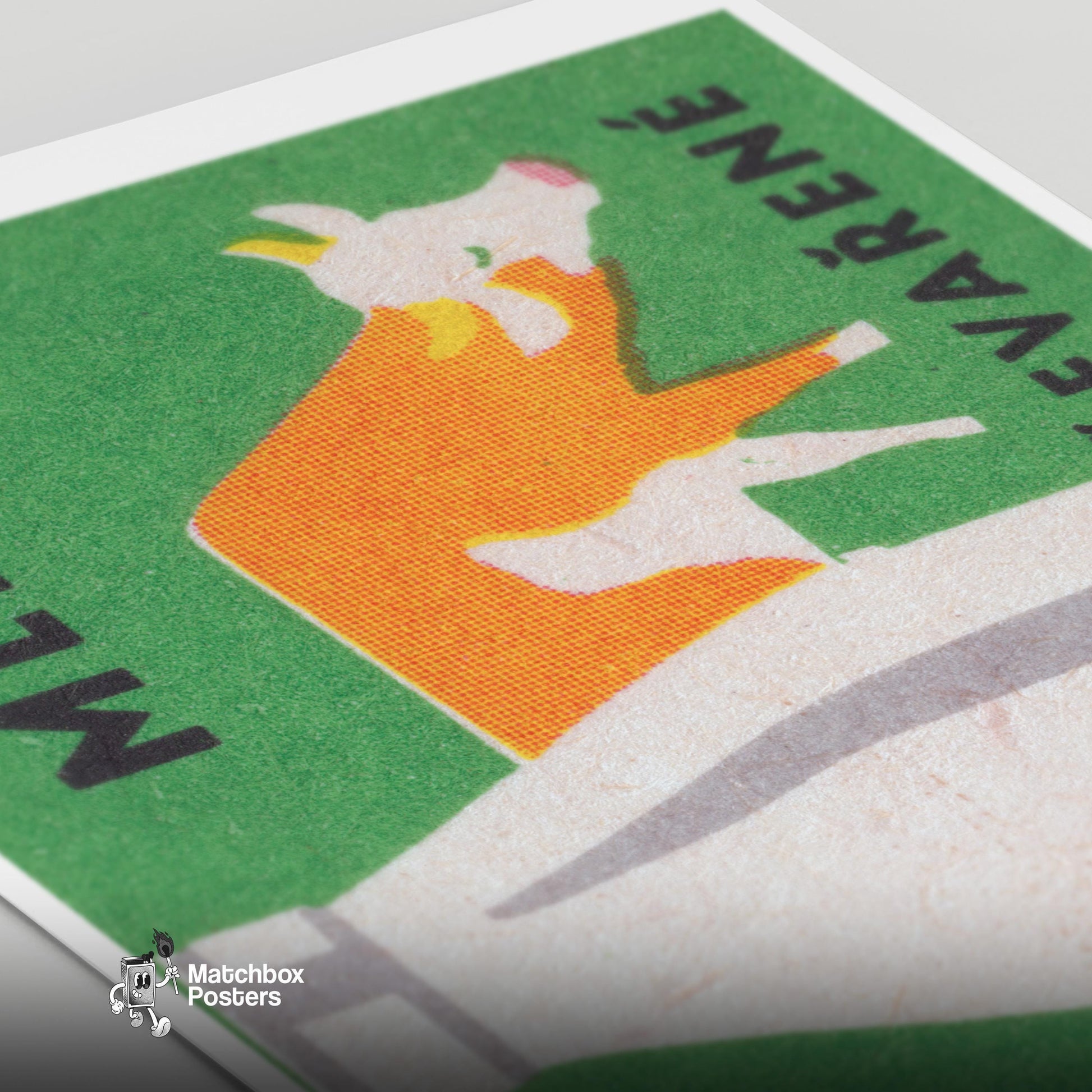 Milk Cow - vintage matchbox label print - close-up detail