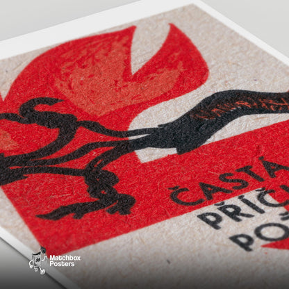 The Cause of Fire - vintage matchbox label print - close-up detail
