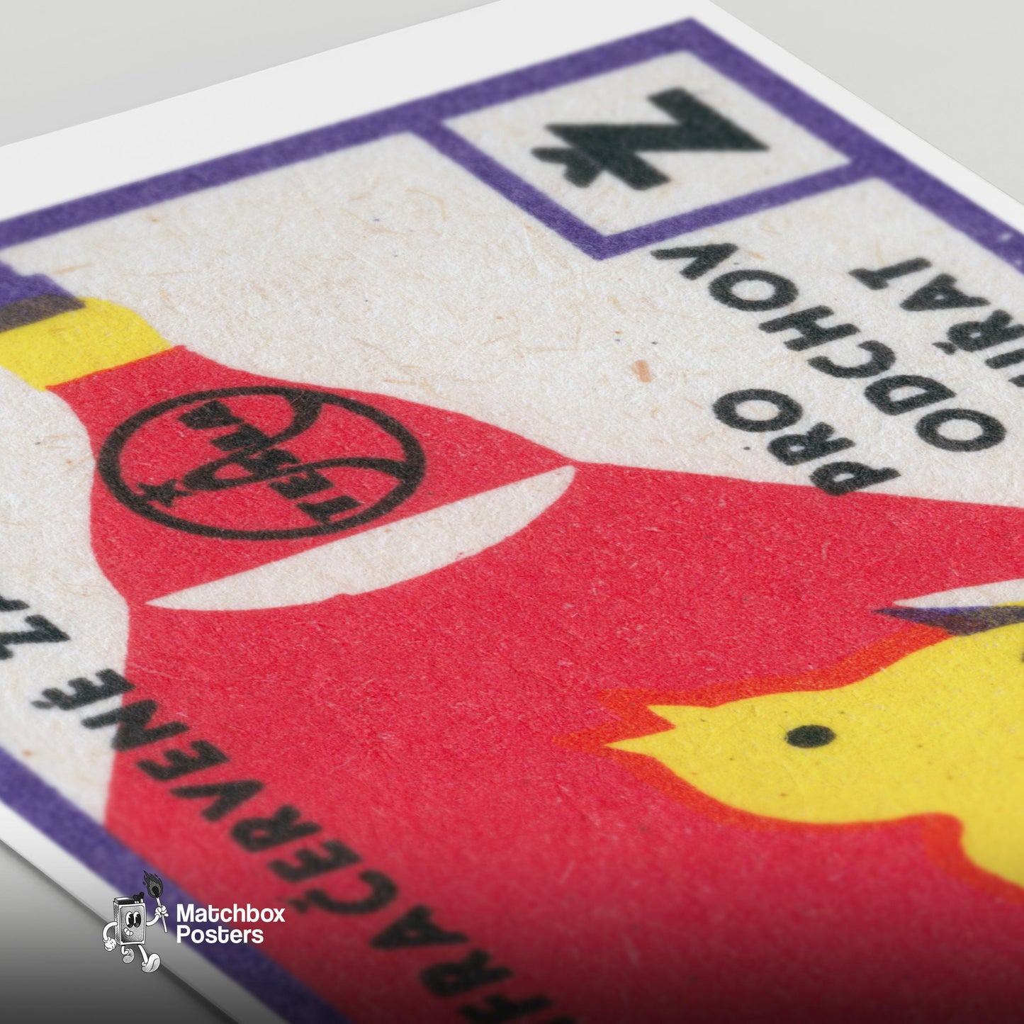 Hatching Chicks - vintage matchbox label print - close-up detail