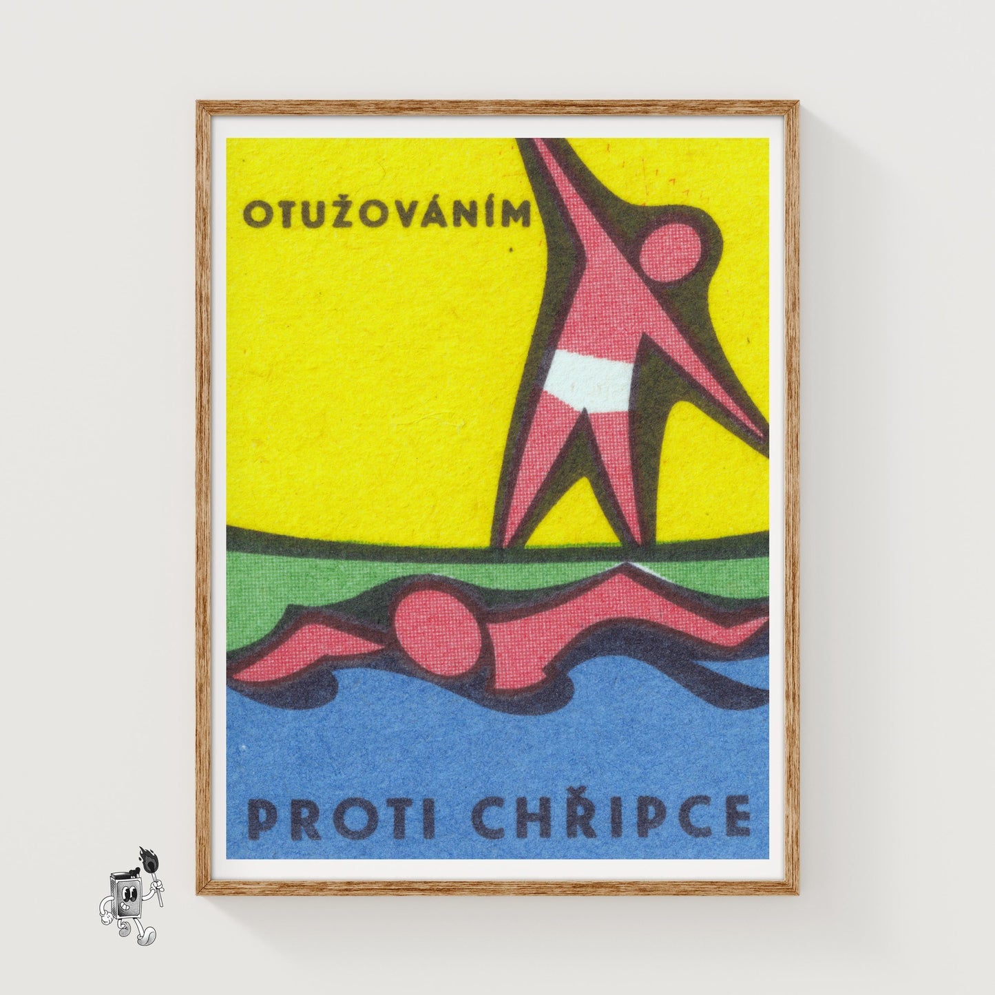 Exercise - vintage matchbox label print