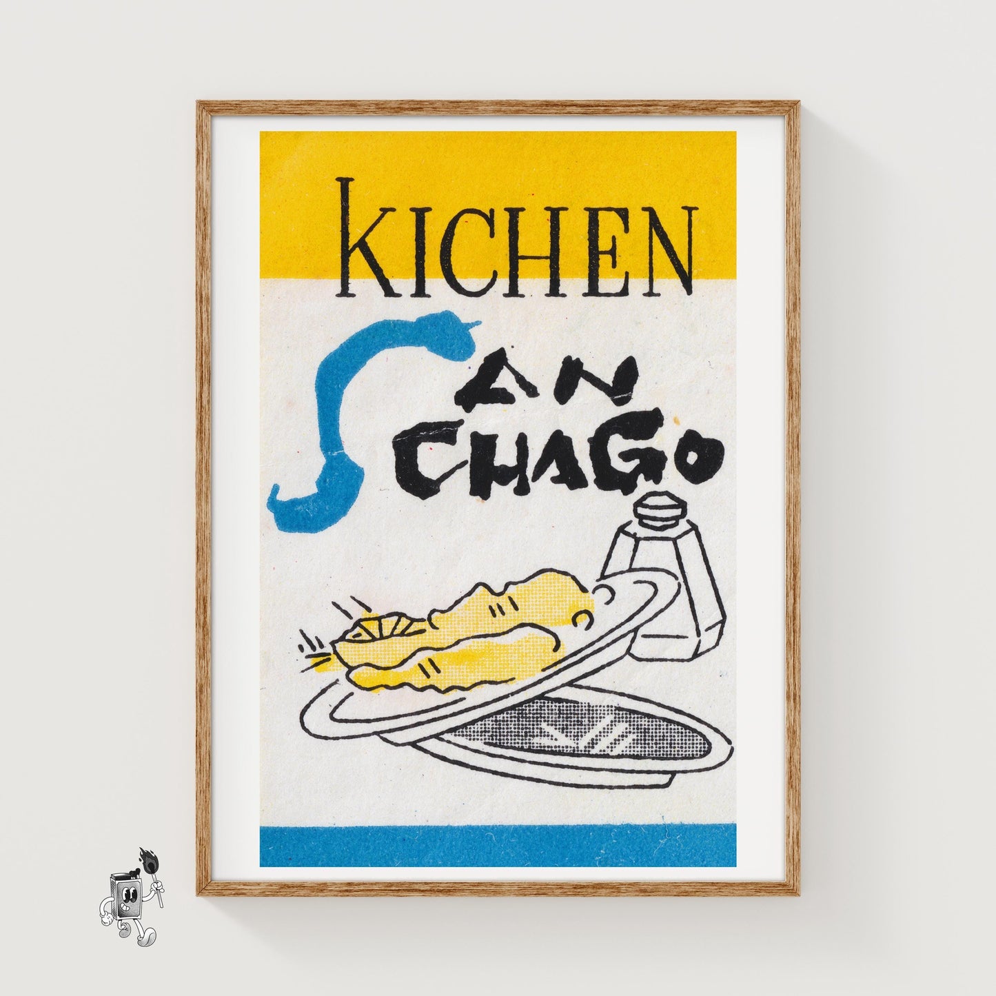 Kitchen Dishes - vintage matchbox label print