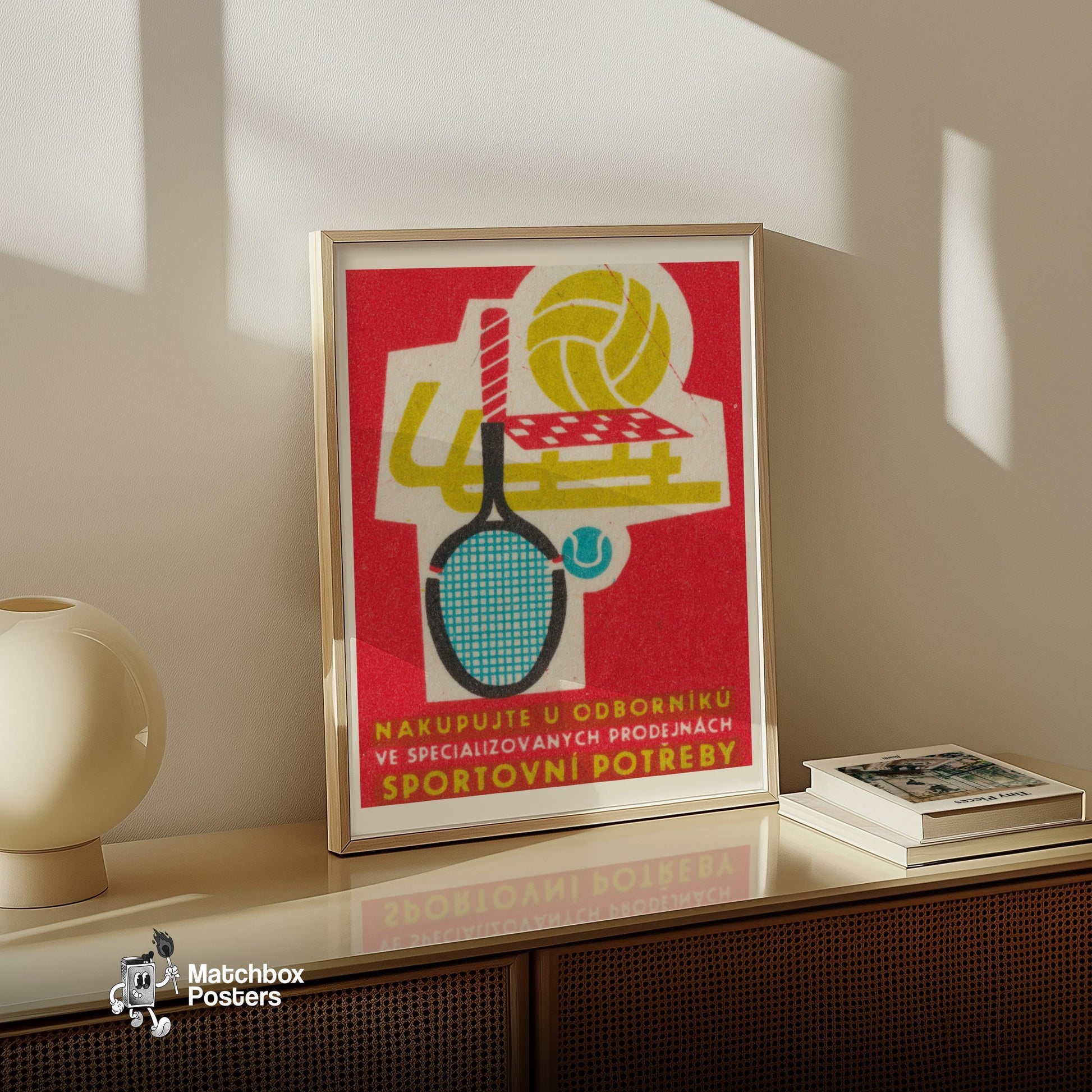Specialized Sports Store - vintage matchbox label print - size comparison