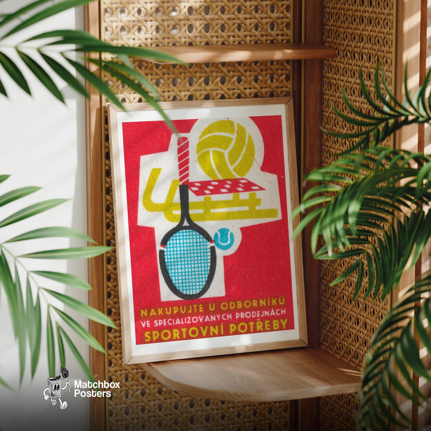 Specialized Sports Store - vintage matchbox label print - office wall