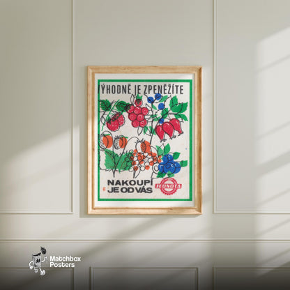Sell Your Crops - vintage matchbox label print - bedroom mockup