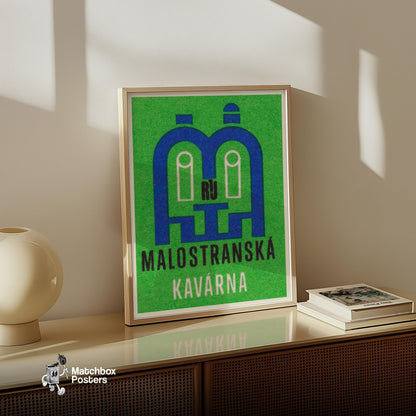 Small Street Cafe - vintage matchbox label print - size comparison