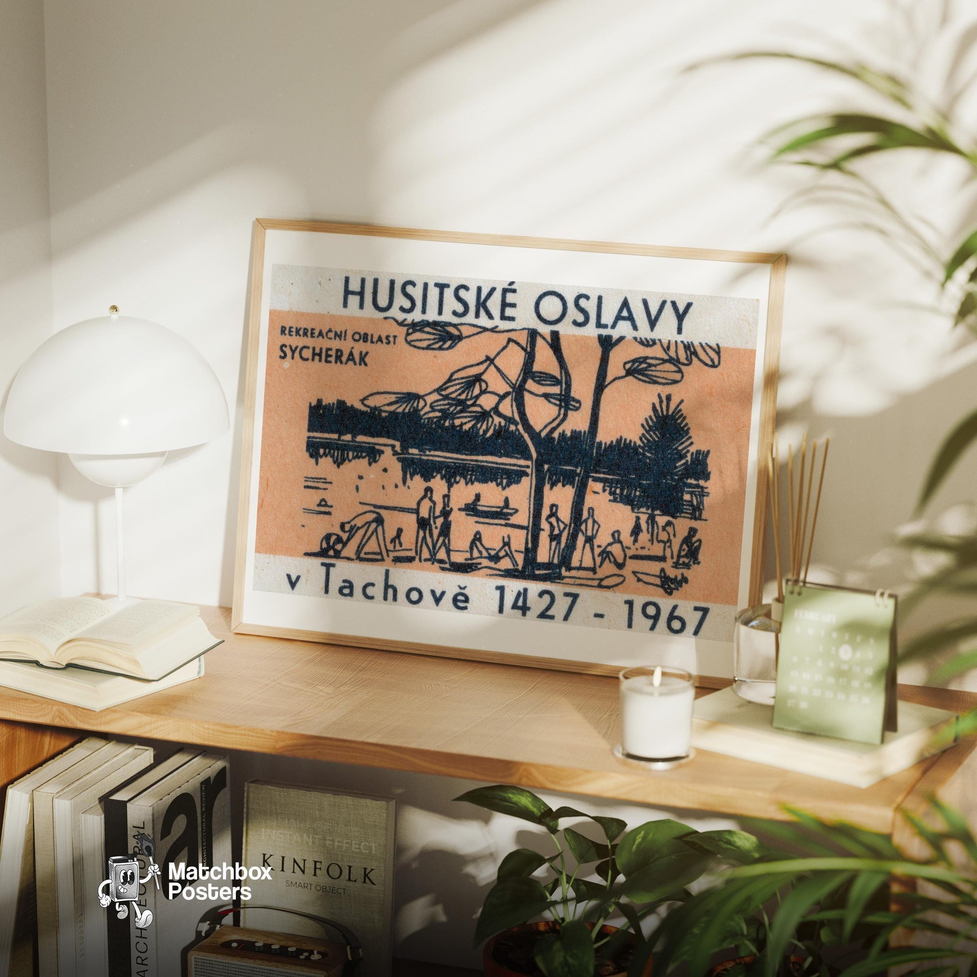 Lakeside - vintage matchbox label print - office wall