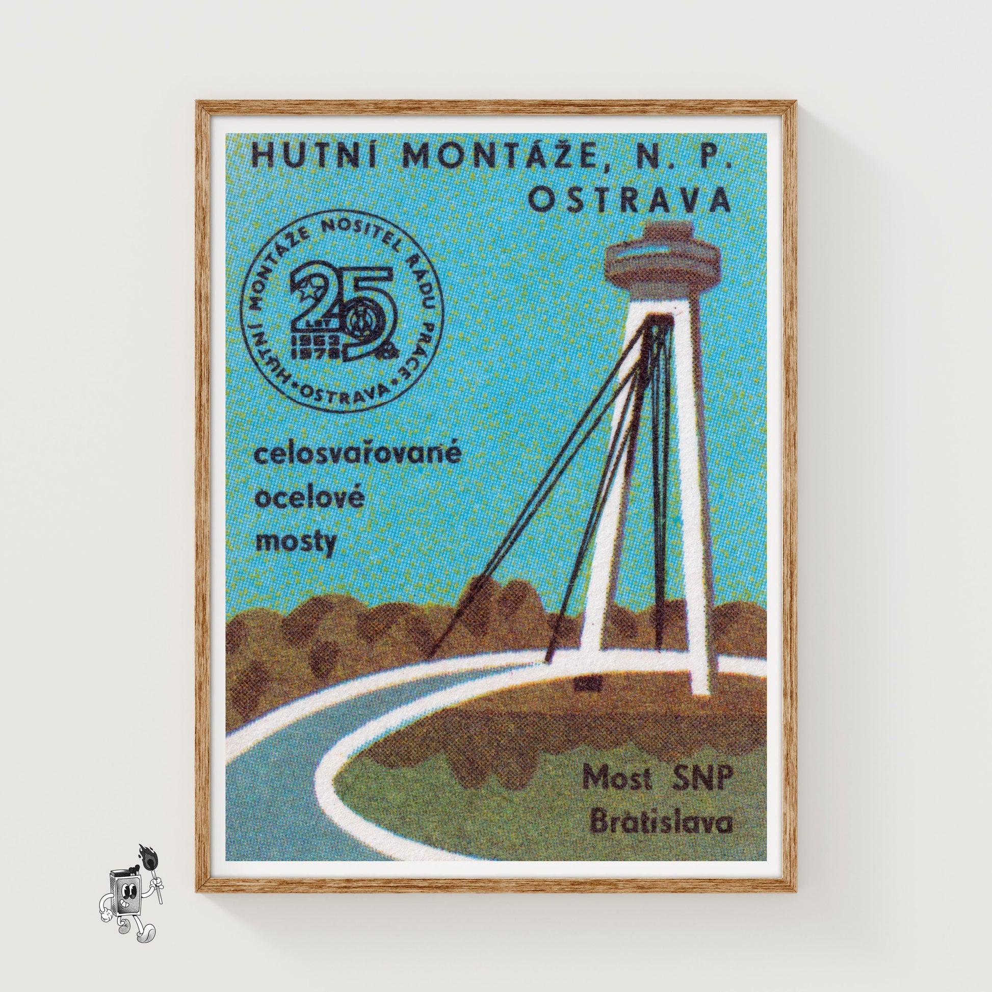 Most SNP Bridge - vintage matchbox label print