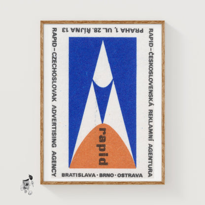 Geometric Shapes - vintage matchbox label print