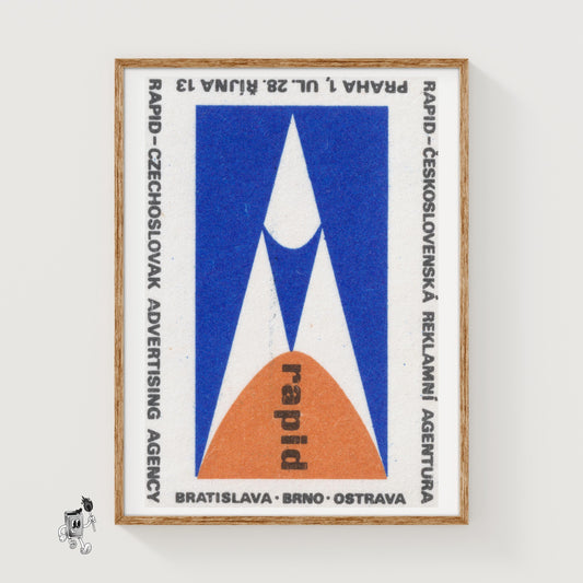 Geometric Shapes - vintage matchbox label print