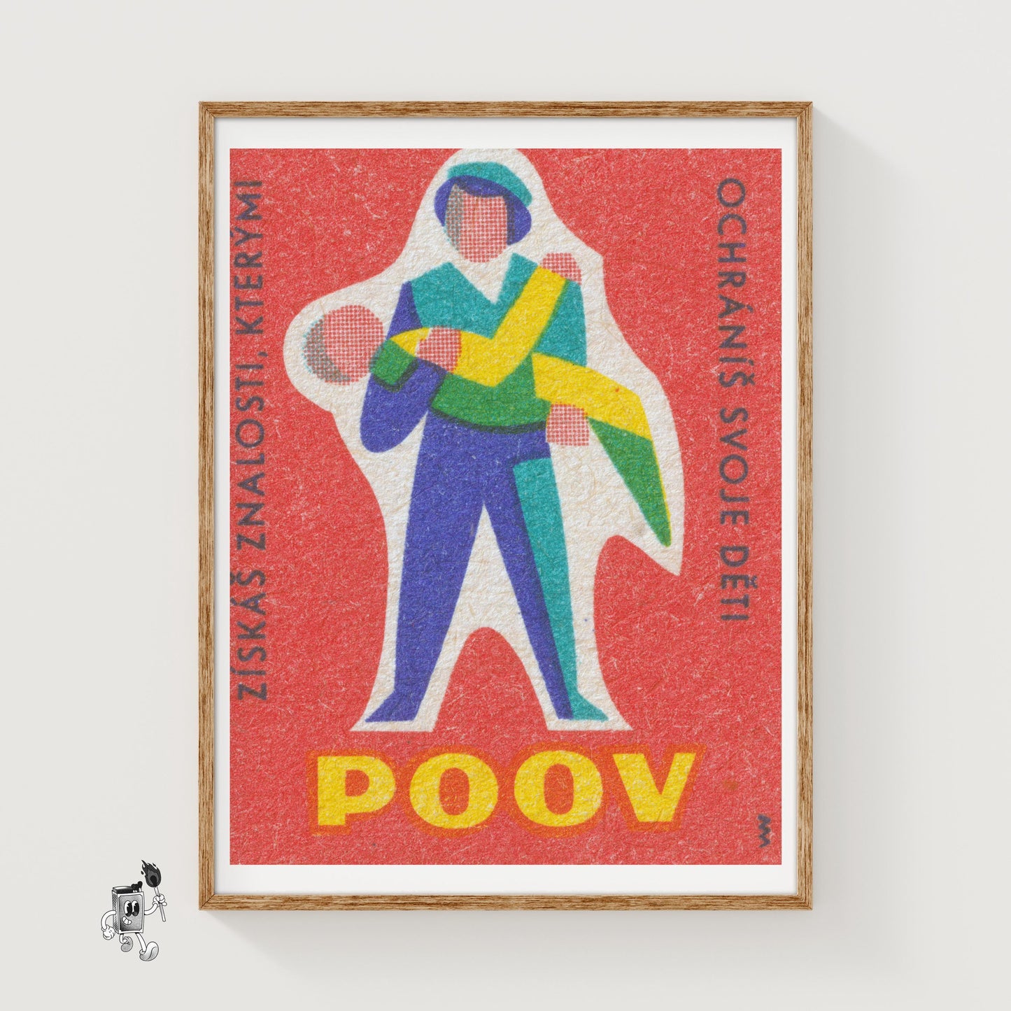 Protect Your Children - vintage matchbox label print