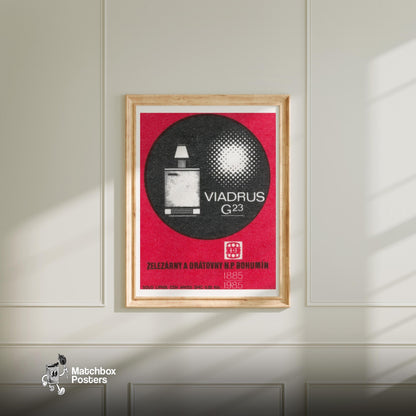 Modernist Design - vintage matchbox label print - bedroom mockup