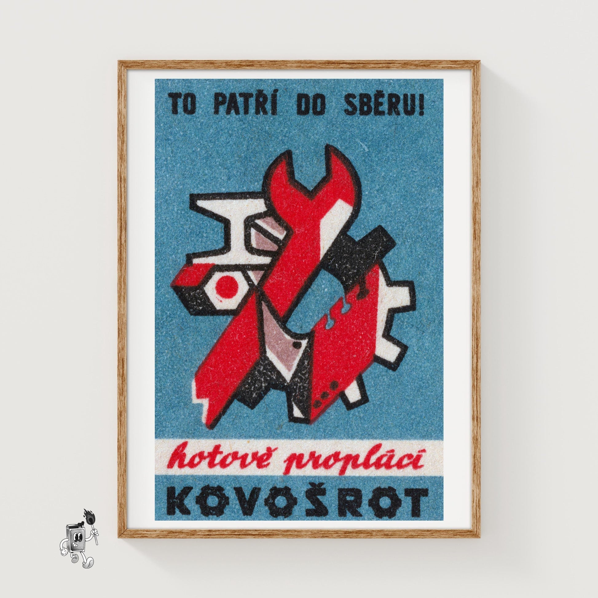 Collect Scrap Iron - vintage matchbox label print