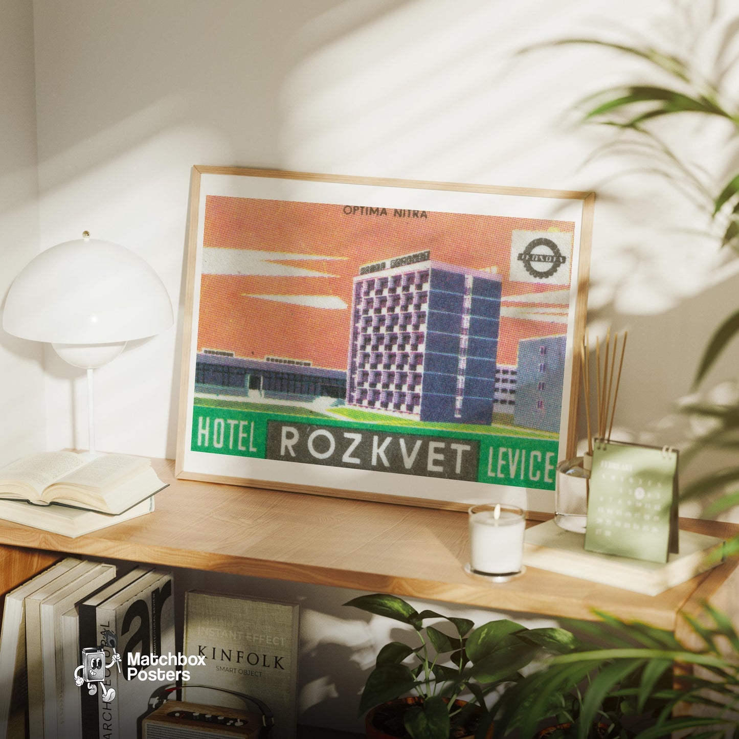 City Hotel - vintage matchbox label print - office wall