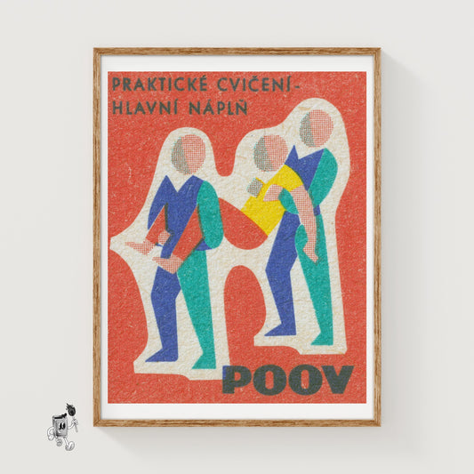 Medical Assistance - vintage matchbox label print