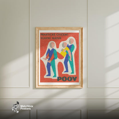 Medical Assistance - vintage matchbox label print - bedroom mockup