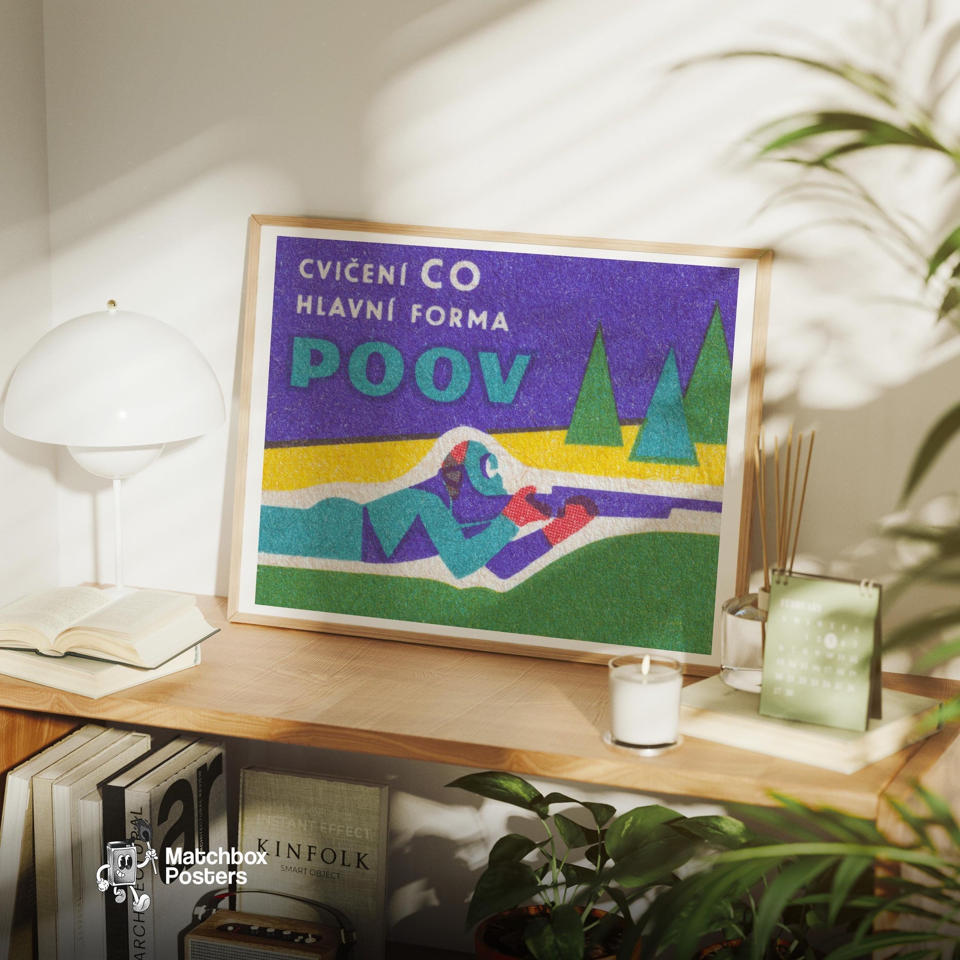 Prone Shooter - vintage matchbox label print - office wall