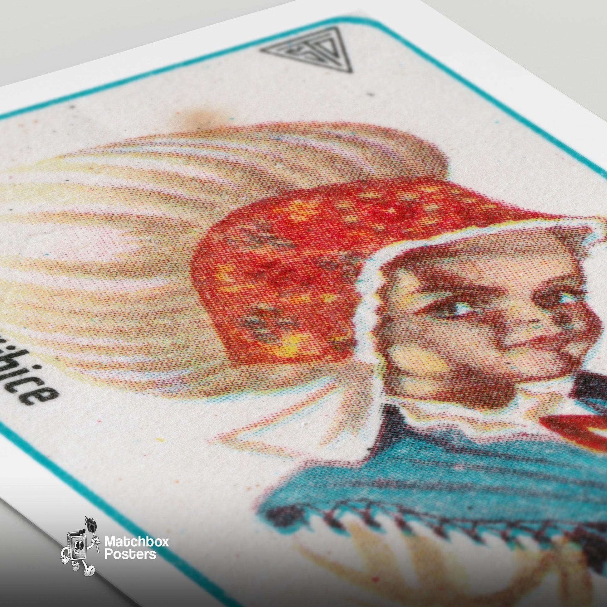 Slovenian Girl - vintage matchbox label print - close-up detail