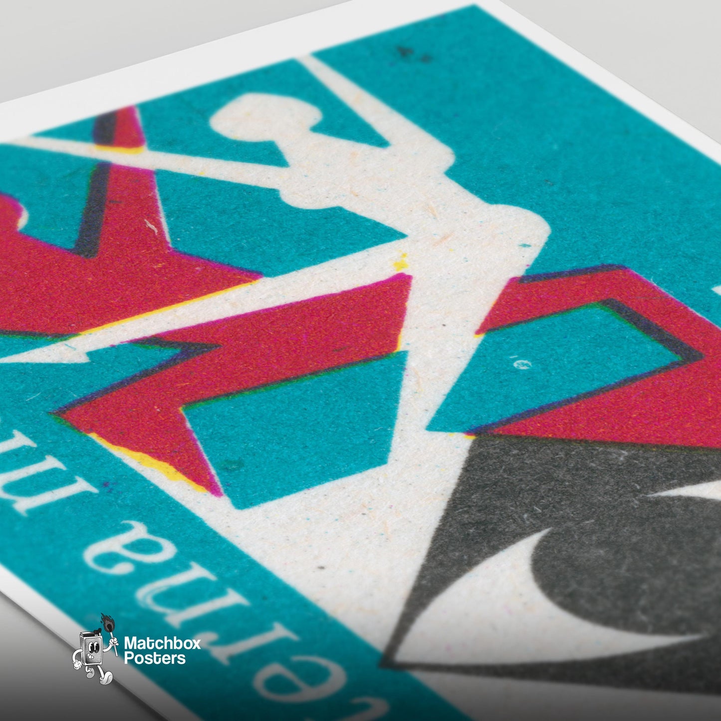 Film and Ballet - vintage matchbox label print - close-up detail