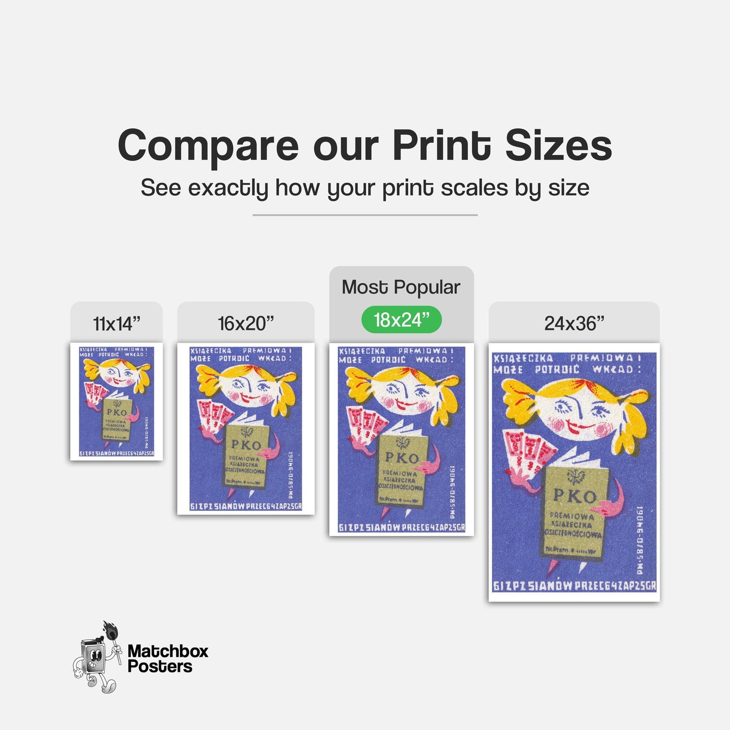 Cartoon Character Holding A Book - vintage matchbox label print - gallery wall preview