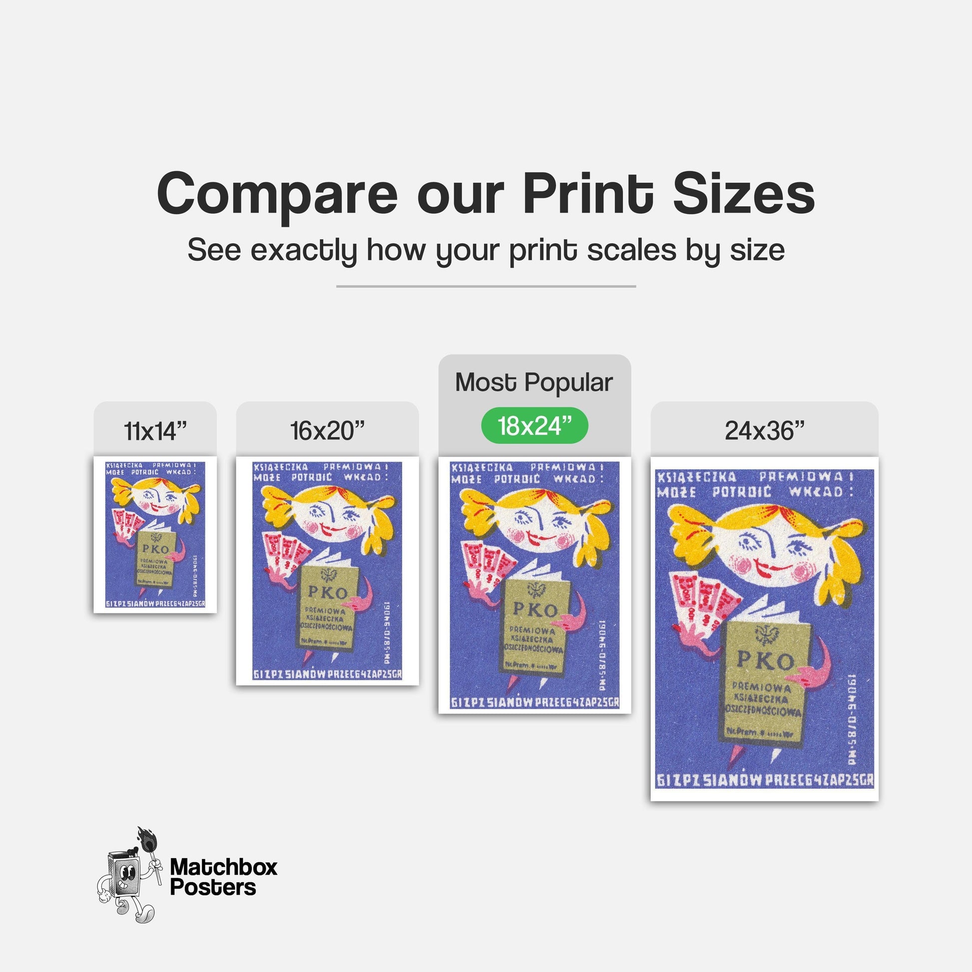 Cartoon Character Holding A Book - vintage matchbox label print - gallery wall preview