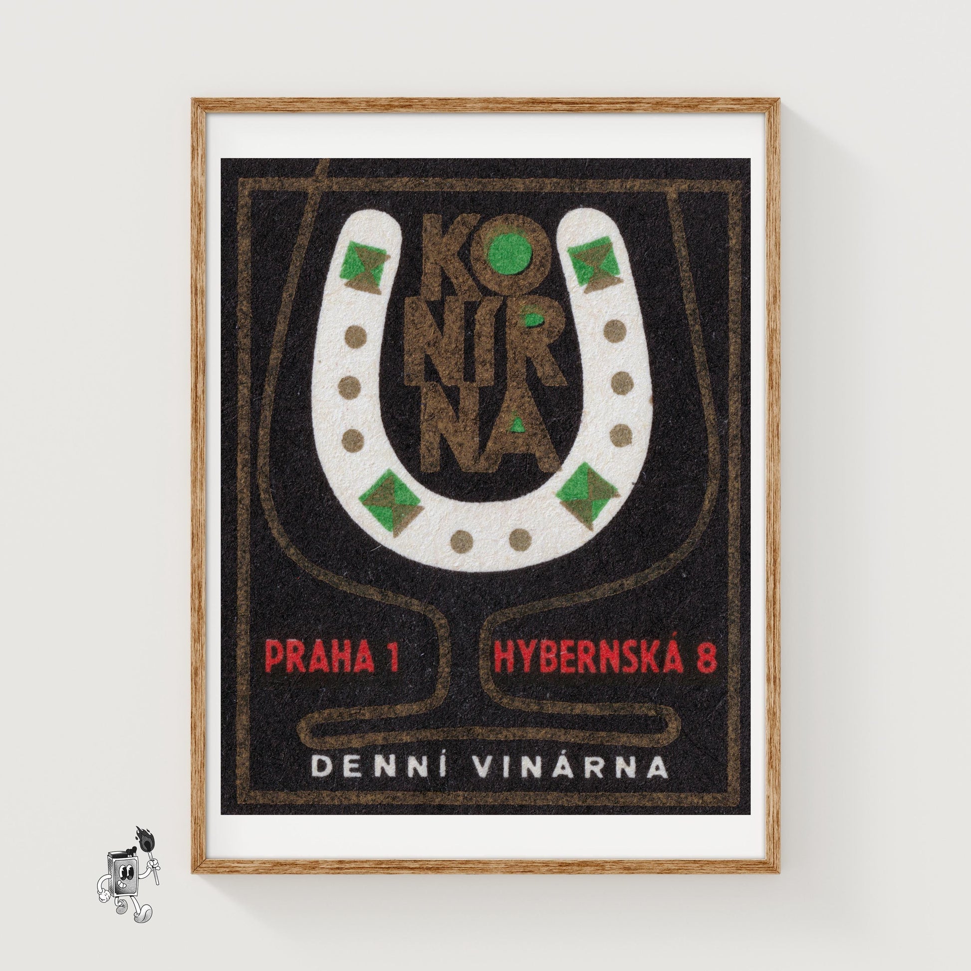 Lucky Wine Bar - vintage matchbox label print