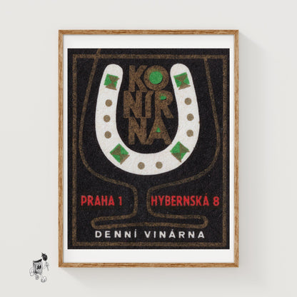 Lucky Wine Bar - vintage matchbox label print