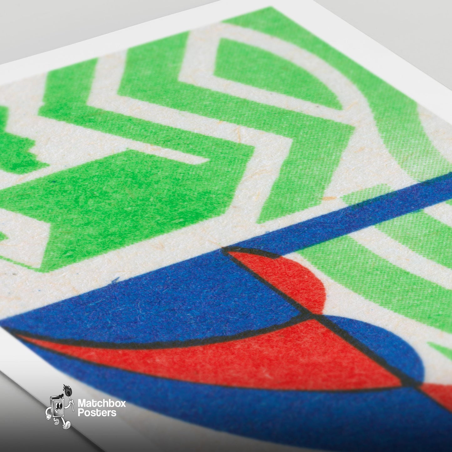 Geometric Sail - vintage matchbox label print - close-up detail