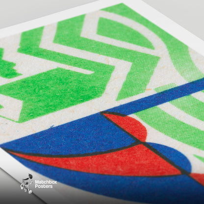 Geometric Sail - vintage matchbox label print - close-up detail