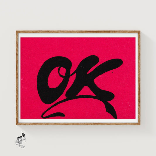 OK - Matchbox Print - vintage matchbox label print