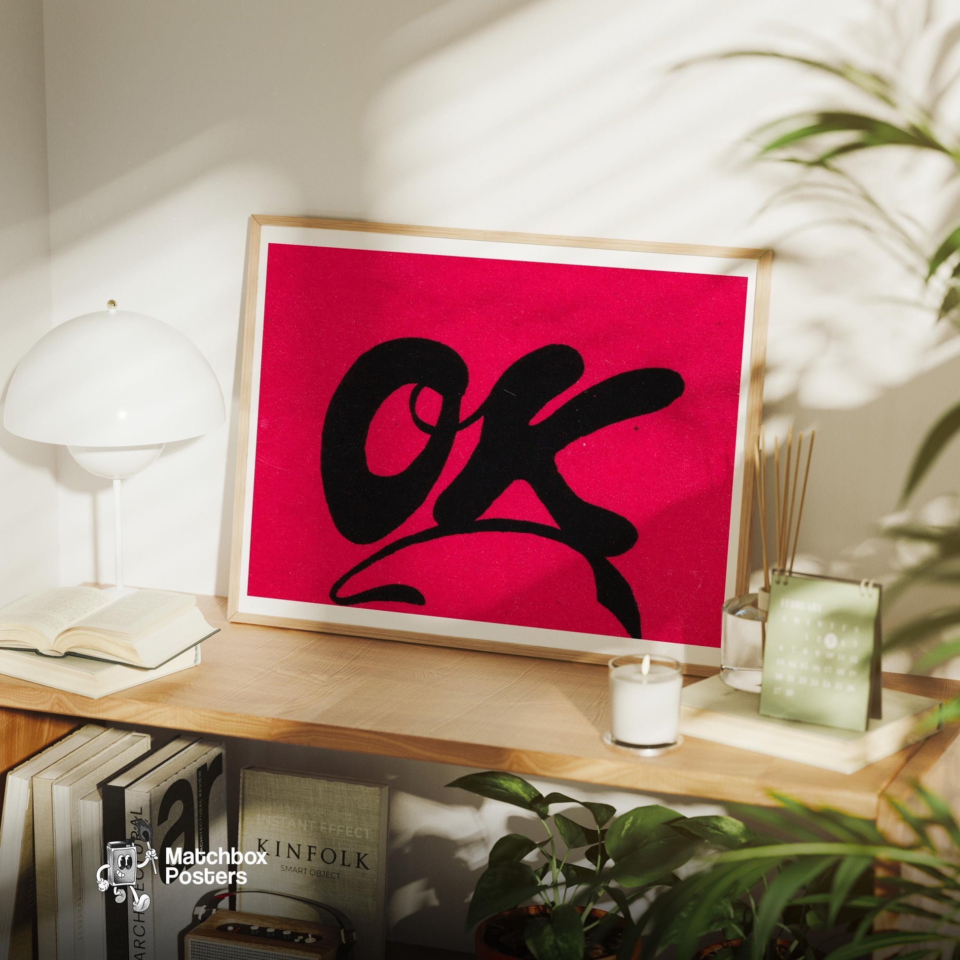 OK - Matchbox Print - vintage matchbox label print - office wall