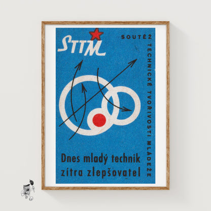 Innovation Tomorrow - vintage matchbox label print