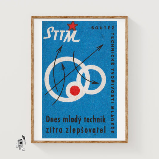 Innovation Tomorrow - vintage matchbox label print