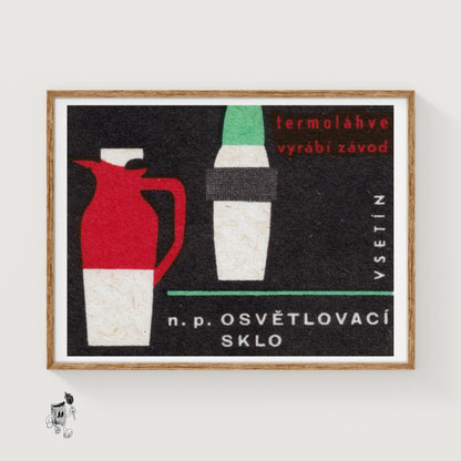 Kitchen Containers - vintage matchbox label print
