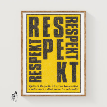 Respekt: Vintage Czech Matchbox Label - vintage matchbox label print