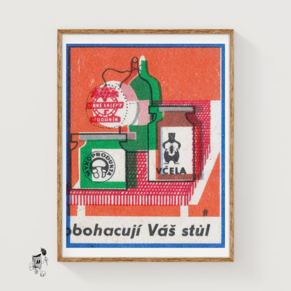 They Enrich Your Table - vintage matchbox label print