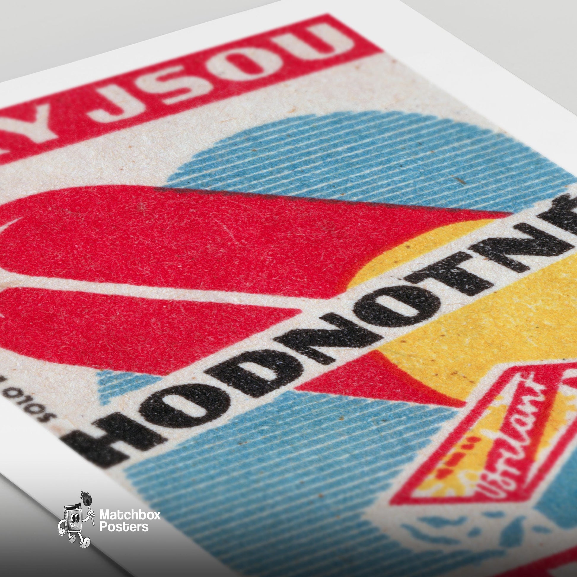 Cheese - vintage matchbox label print - close-up detail