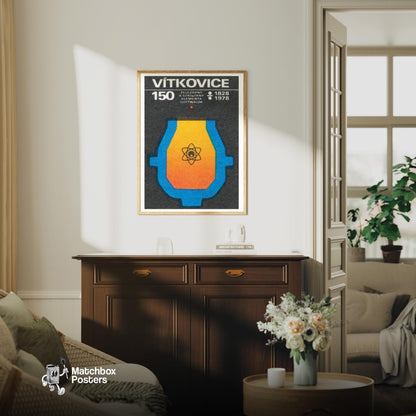 Metal Sciences - vintage matchbox label print - living room mockup