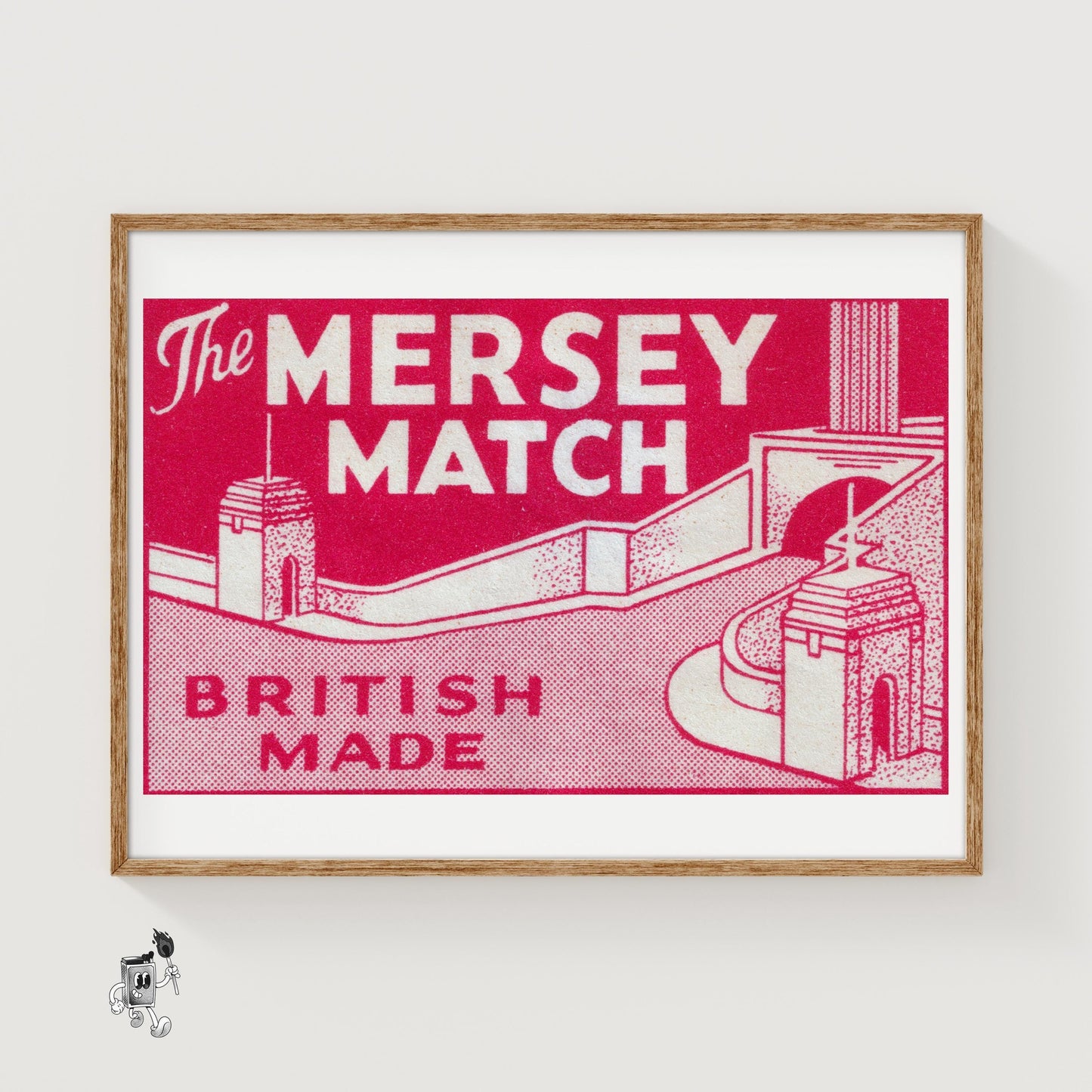 Bridge - vintage matchbox label print