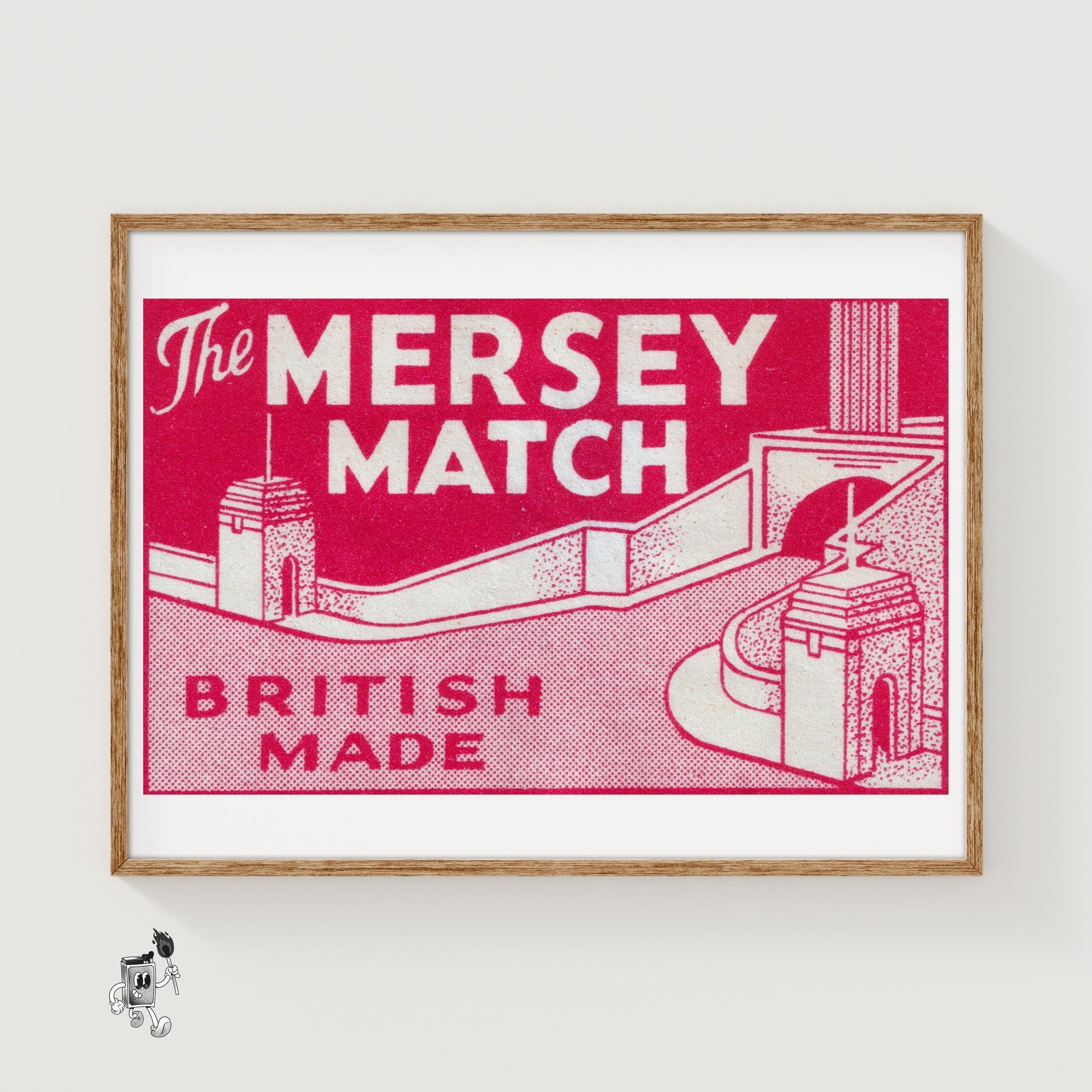 Bridge - vintage matchbox label print
