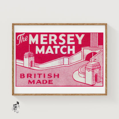 Bridge - vintage matchbox label print