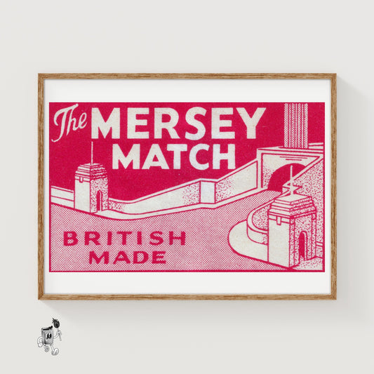 Bridge - vintage matchbox label print